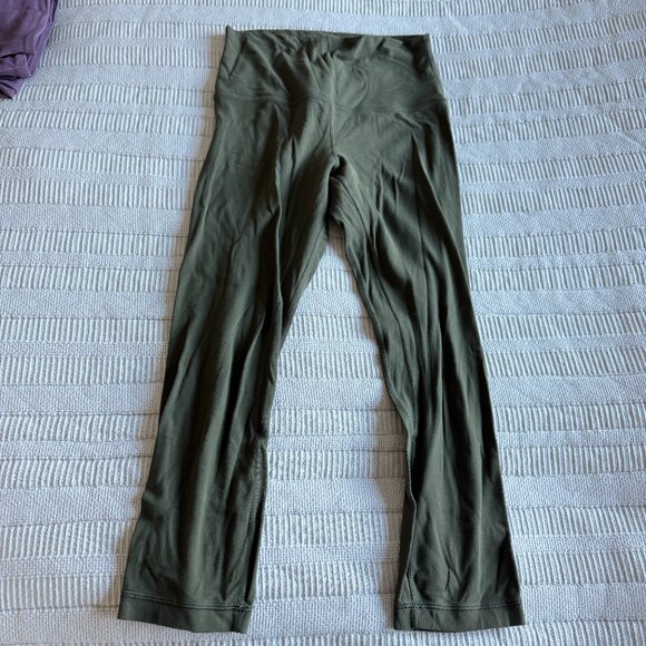 Lululemon Align Legging Cropped 23" Size 6 Olive Green - Picture 2 of 5